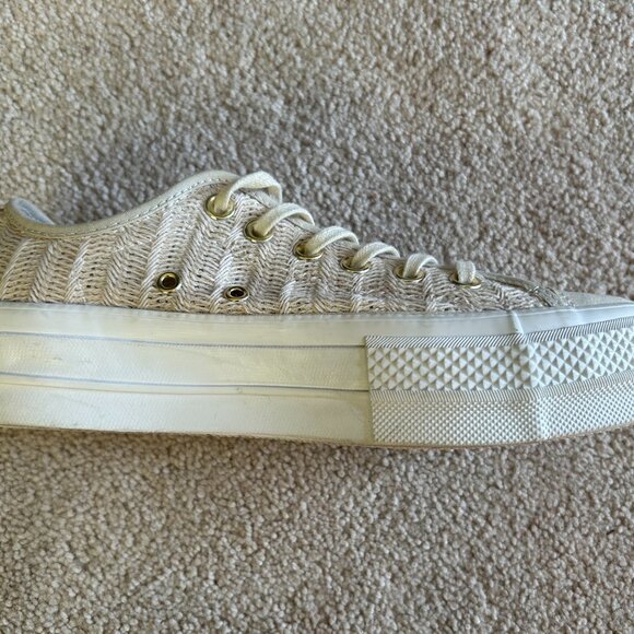 Converse All Star Lift Ox Driftwood Shoes Women's Size 8 Beige White 560655C - Picture 6 of 10